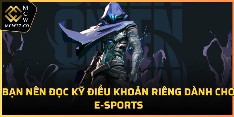 Bạn nên đọc kỹ điều khoản riêng dành cho E-sports