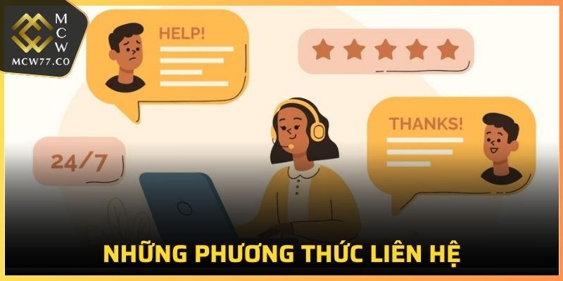 Các phương thức liên hệ với đội ngũ