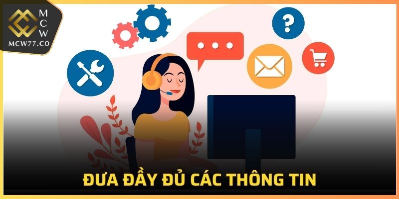 Đưa đầy đủ các thông tin