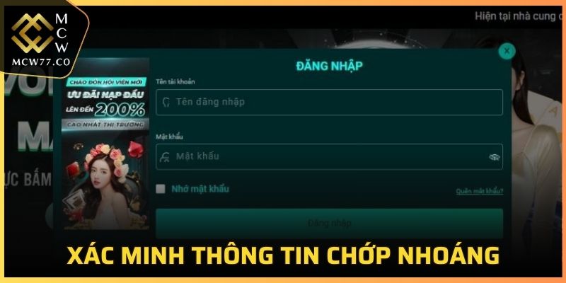 Xác minh hoàn tất thông tin